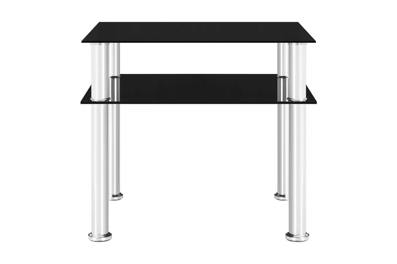 Sivupöytä musta 45x50x45 cm karkaistu lasi - Musta - Huonekalut - Pöytä & ruokailuryhmä - Apupöytä & sivupöytä - Tarjotinpöytä & pikkupöytä