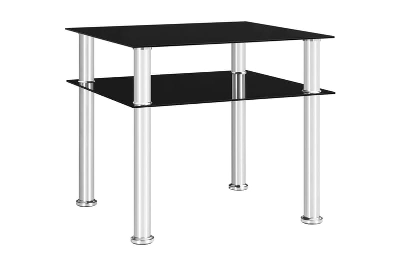 Sivupöytä musta 45x50x45 cm karkaistu lasi - Musta - Huonekalut - Pöytä & ruokailuryhmä - Apupöytä & sivupöytä - Tarjotinpöytä & pikkupöytä