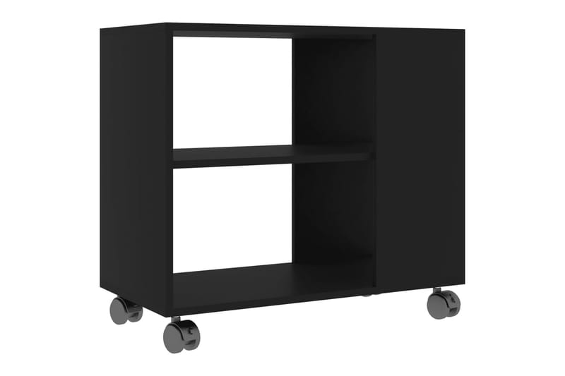 Sivupöytä musta 70x35x55 cm lastulevy - Huonekalut - Pöytä & ruokailuryhmä - Apupöytä & sivupöytä - Tarjotinpöytä & pikkupöytä