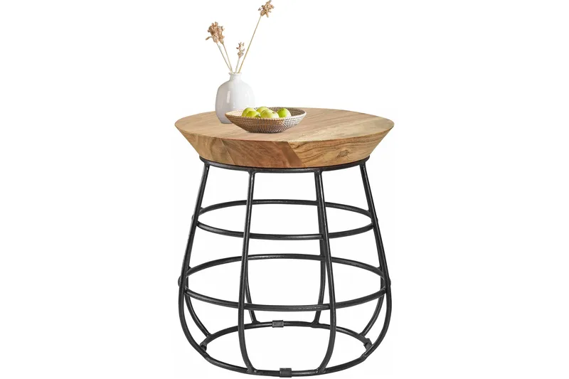 Sivupöytä Nabiha 45 cm - Ruskea - Huonekalut - Pöytä & ruokailuryhmä - Apupöytä & sivupöytä - Tarjotinpöytä & pikkupöytä