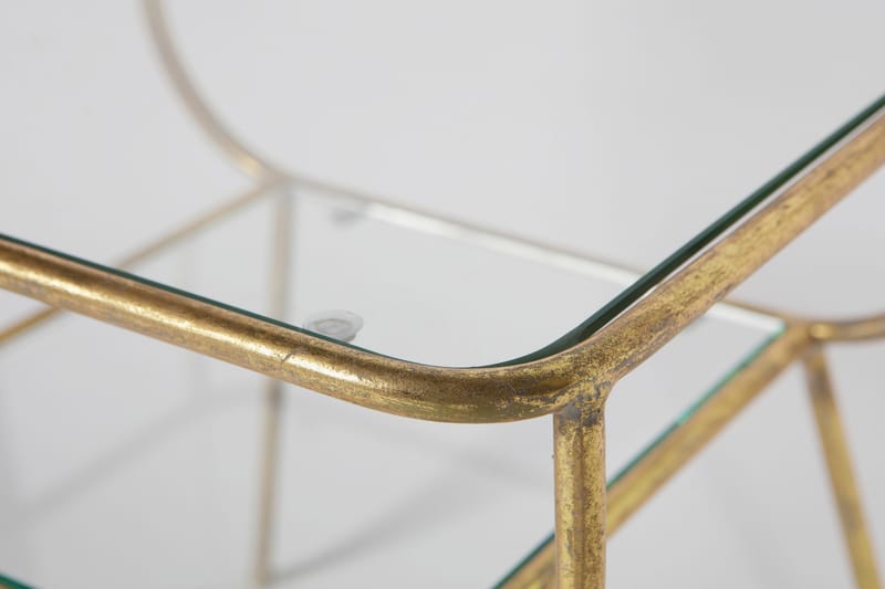 Sivupöytä Naevius 47 cm - Antiikki messinki/Lasi - Huonekalut - Pöytä & ruokailuryhmä - Apupöytä & sivupöytä - Tarjotinpöytä & pikkupöytä