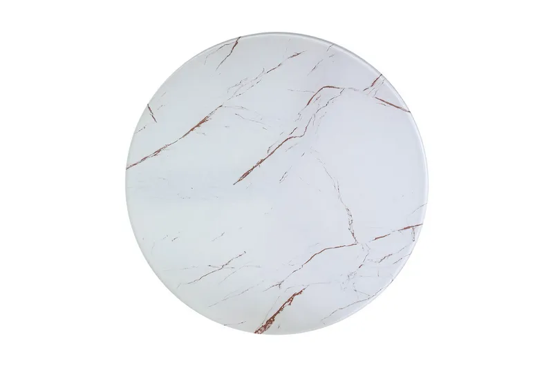 Sivupöytä Nagaram 45 cm Pyöreä - Lasi/Valkoinen/Musta - Huonekalut - Pöytä & ruokailuryhmä - Apupöytä & sivupöytä - Tarjotinpöytä & pikkupöytä