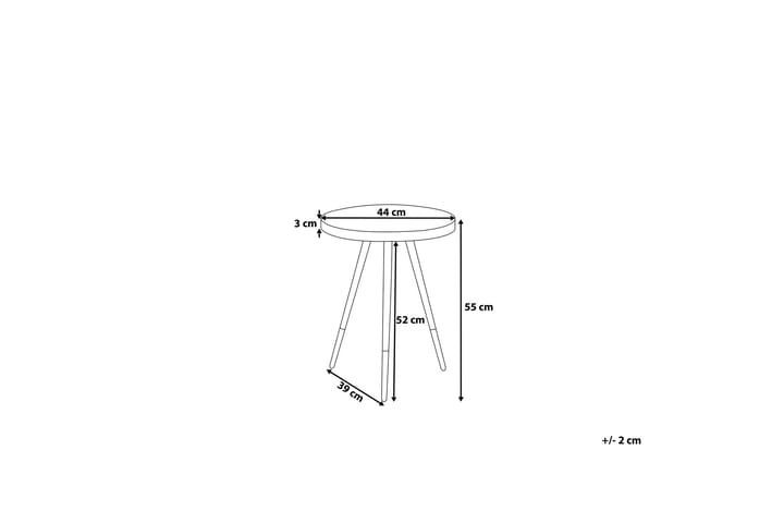 Sivupöytä Ramona 44 cm - Valkoinen - Tarjotinpöytä & pikkupöytä - Lamppupöytä