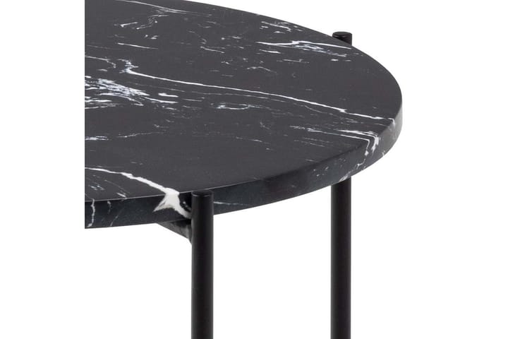Sivupöytä Sakchan 42 cm Pyöreä - Musta - Tarjotinpöytä & pikkupöytä - Lamppupöytä