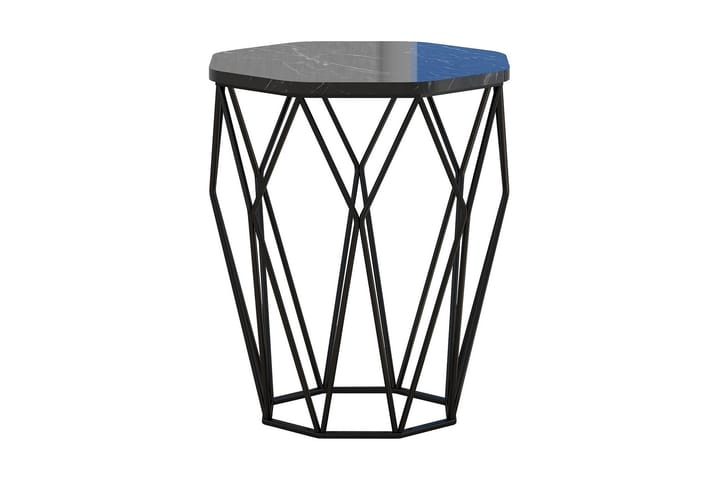 Sivupöytä Sofya Pyöreä 46 cm - Musta - Tarjotinpöytä & pikkupöytä - Lamppupöytä