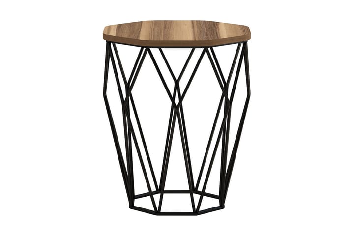 Sivupöytä Sofya Pyöreä 46 cm - Tummanruskea/Musta - Tarjotinpöytä & pikkupöytä - Lamppupöytä