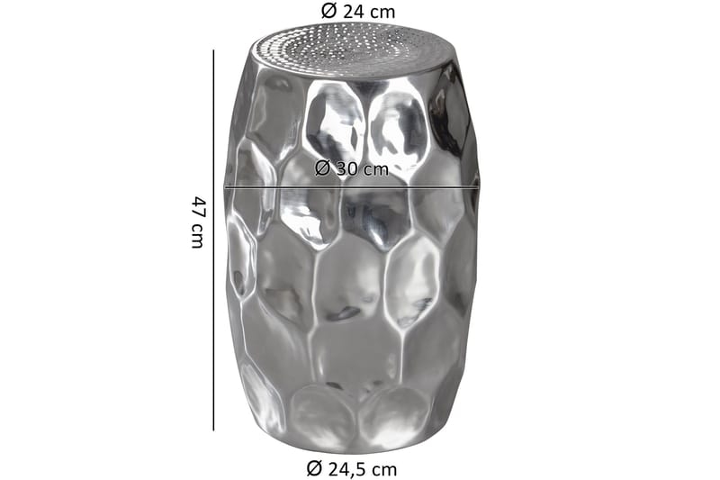 Sivupöytä Stopani 30 cm - Hopea - Huonekalut - Pöytä & ruokailuryhmä - Apupöytä & sivupöytä - Tarjotinpöytä & pikkupöytä