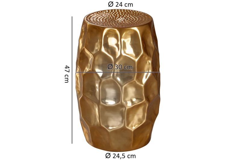 Sivupöytä Stopani 30 cm - Kulta - Huonekalut - Pöytä & ruokailuryhmä - Apupöytä & sivupöytä - Tarjotinpöytä & pikkupöytä