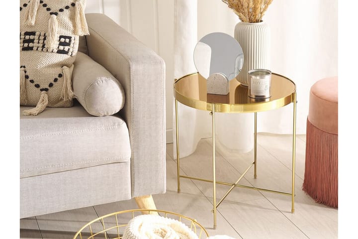 Sivupöytä Taiylor - Kulta - Tarjotinpöytä & pikkupöytä - Lamppupöytä