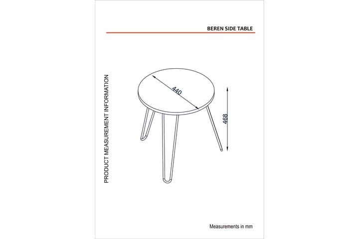 Sivupöytä Tessie Pyöreä - Tarjotinpöytä & pikkupöytä - Lamppupöytä