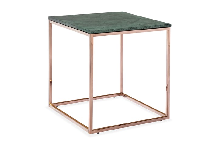 Sivupöytä Titania 45 cm Marmori - Vihreä/Kupari - Tarjotinpöytä & pikkupöytä - Lamppupöytä - Marmoripöydät