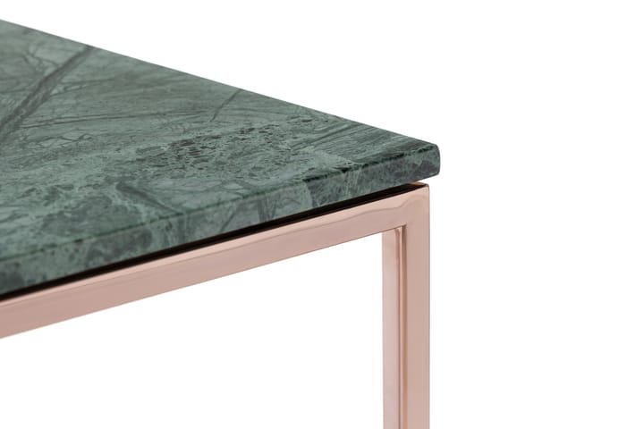 Sivupöytä Titania 45 cm Marmori - Vihreä/Kupari - Tarjotinpöytä & pikkupöytä - Marmoripöydät - Lamppupöytä