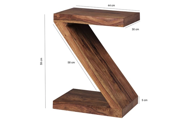 Sivupöytä Truluck 44 cm - Puu/Luonnonväri - Lamppupöytä - Tarjotinpöytä & pikkupöytä