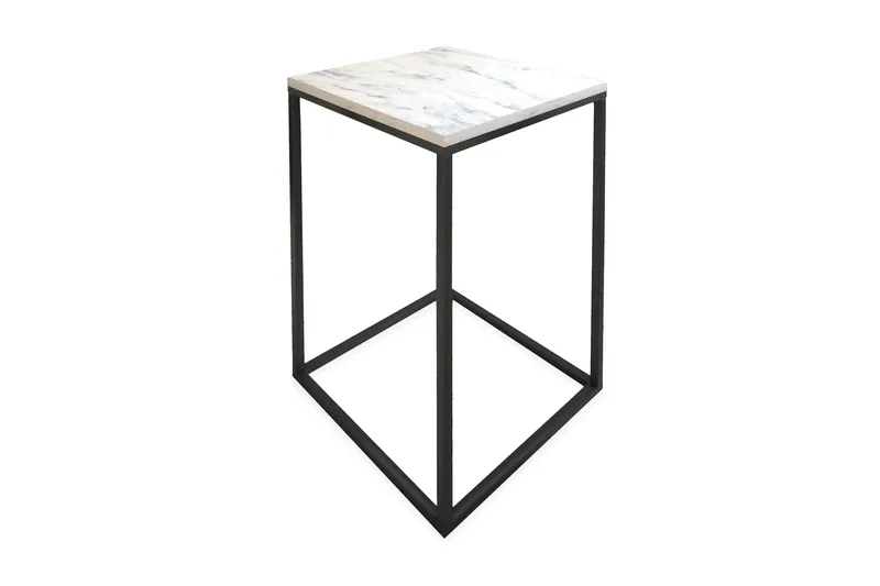 Sivupöytä Ubbeboda 35 cm - Valkoinen/Musta - Huonekalut - Pöytä & ruokailuryhmä - Apupöytä & sivupöytä - Tarjotinpöytä & pikkupöytä