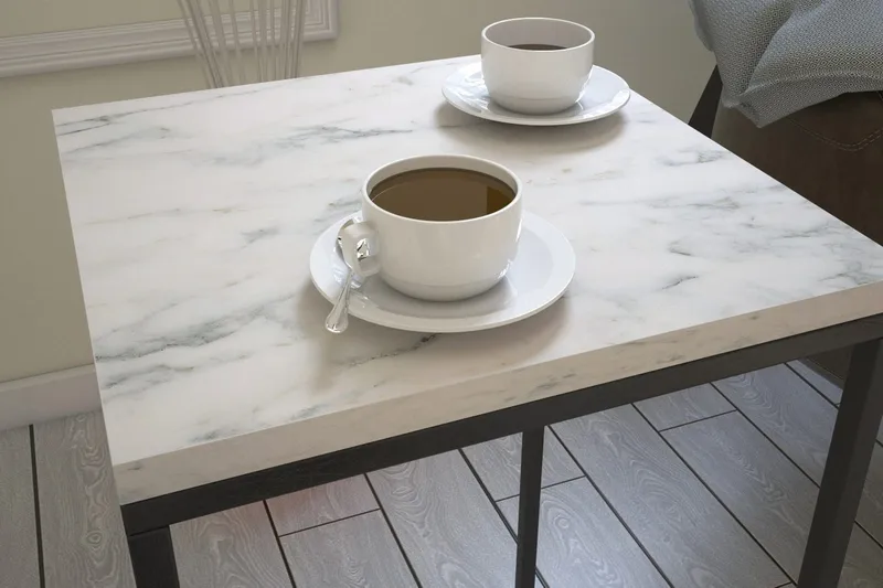 Sivupöytä Ubbeboda 35 cm - Valkoinen/Musta - Huonekalut - Pöytä & ruokailuryhmä - Apupöytä & sivupöytä - Tarjotinpöytä & pikkupöytä