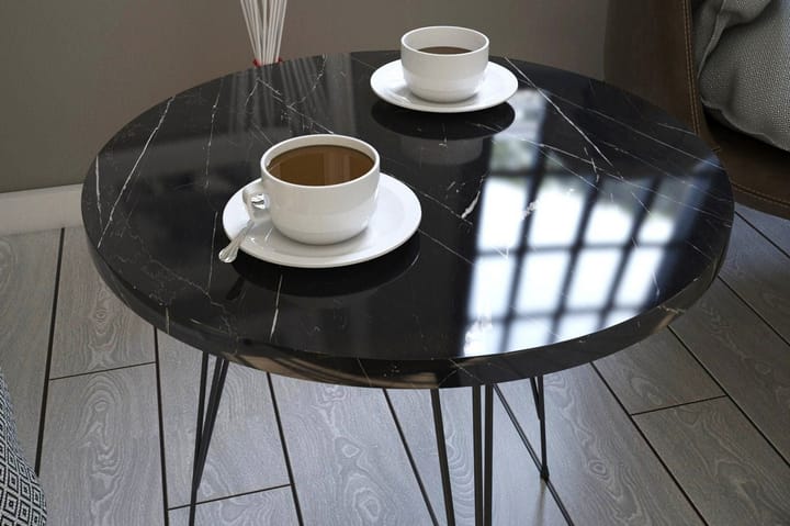Sivupöytä Ubbeboda 40 cm - Musta/Valkoinen - Tarjotinpöytä & pikkupöytä - Lamppupöytä