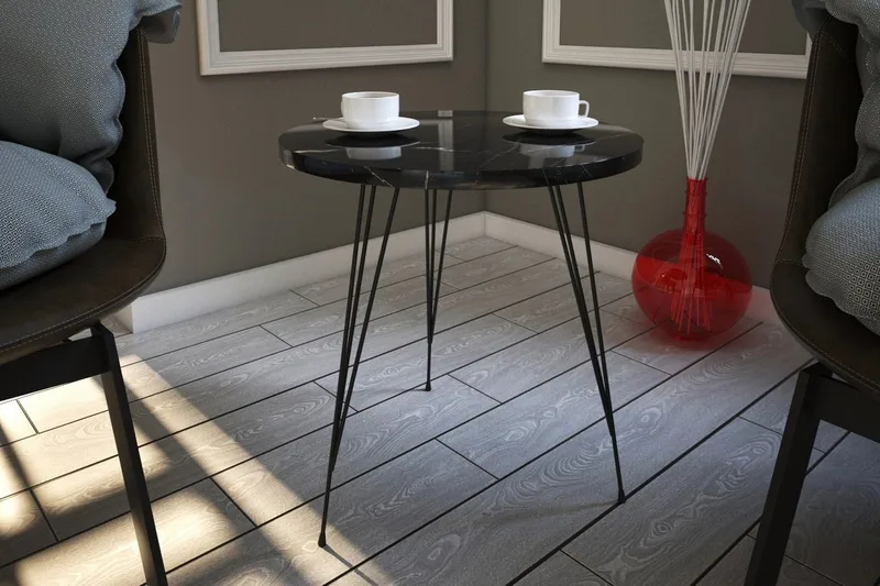 Sivupöytä Ubbeboda 40 cm - Musta/Valkoinen - Huonekalut - Pöytä & ruokailuryhmä - Apupöytä & sivupöytä - Tarjotinpöytä & pikkupöytä