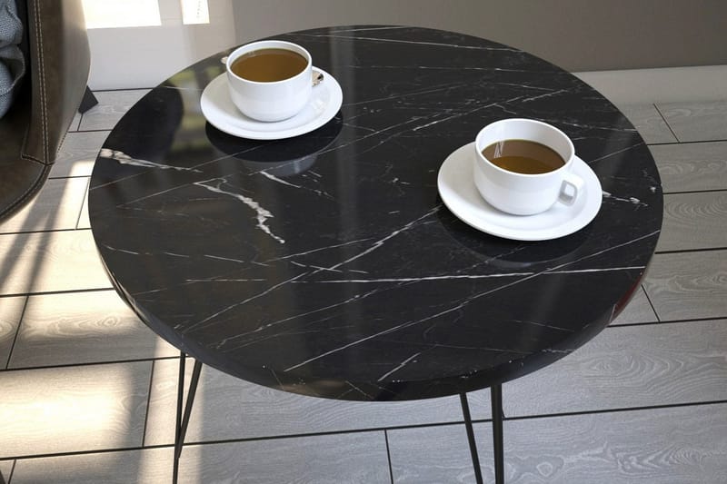 Sivupöytä Ubbeboda 40 cm - Musta/Valkoinen - Huonekalut - Pöytä & ruokailuryhmä - Apupöytä & sivupöytä - Tarjotinpöytä & pikkupöytä