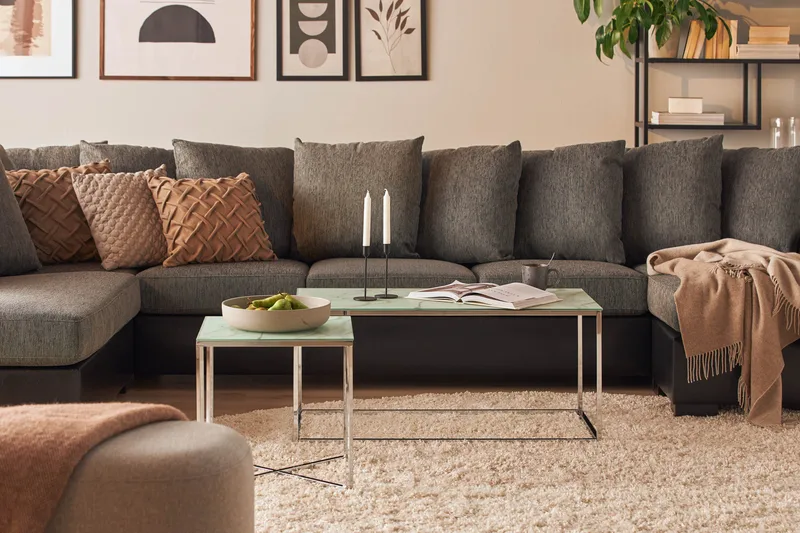 Sivupöytä Valeria 45 cm - Valkoinen/Kromi - Huonekalut - Pöytä & ruokailuryhmä - Apupöytä & sivupöytä - Tarjotinpöytä & pikkupöytä