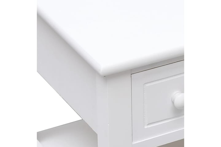 Sivupöytä valkoinen 40x40x40 cm keisaripuu - Valkoinen - Lamppupöytä - Tarjotinpöytä & pikkupöytä