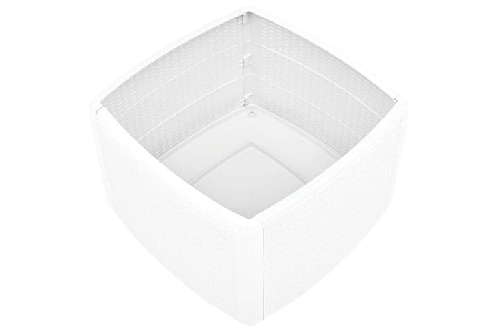 Sivupöytä valkoinen 54x54x36,5 cm muovi - Valkoinen - Lamppupöytä - Tarjotinpöytä & pikkupöytä