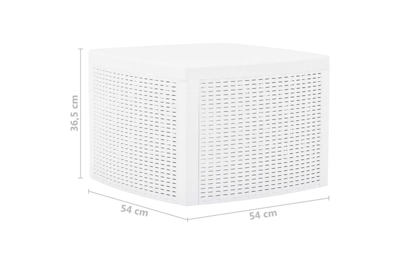 Sivupöytä valkoinen 54x54x36,5 cm muovi - Valkoinen - Huonekalut - Pöytä & ruokailuryhmä - Apupöytä & sivupöytä - Tarjotinpöytä & pikkupöytä