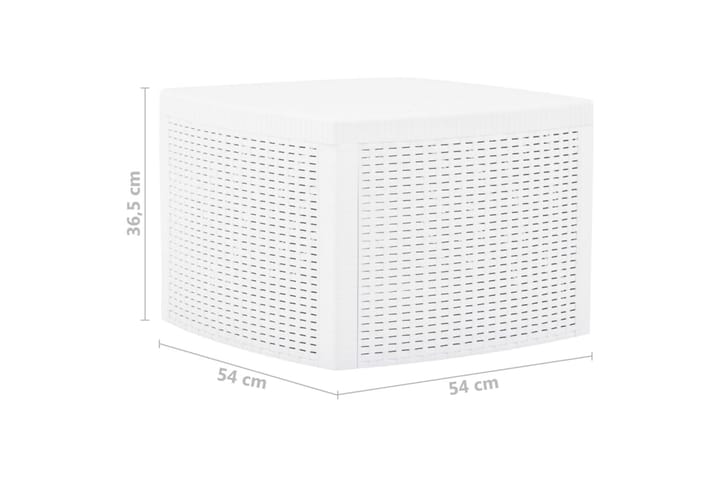 Sivupöytä valkoinen 54x54x36,5 cm muovi - Valkoinen - Lamppupöytä - Tarjotinpöytä & pikkupöytä