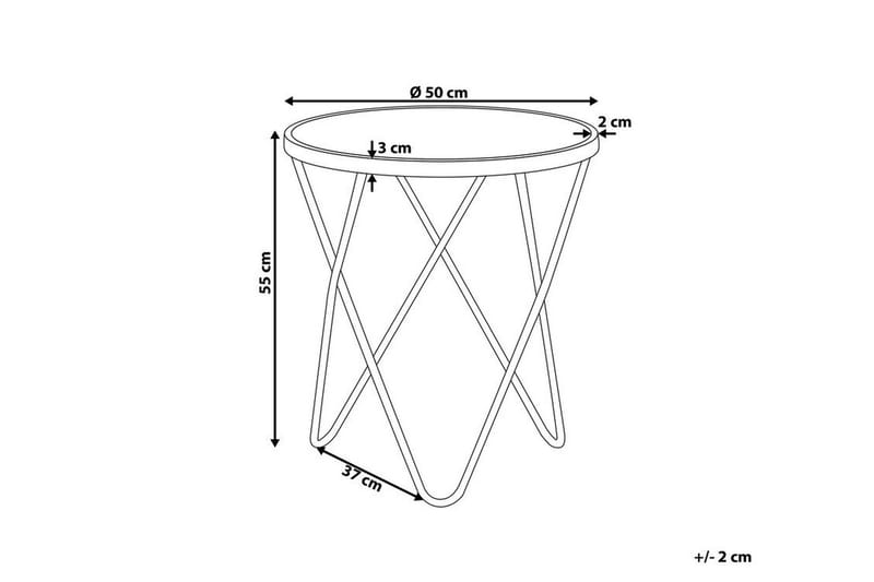 Sivupöytä Vanlaarhoven Marmoriefekti - Valkoinen - Huonekalut - Pöytä & ruokailuryhmä - Apupöytä & sivupöytä - Tarjotinpöytä & pikkupöytä