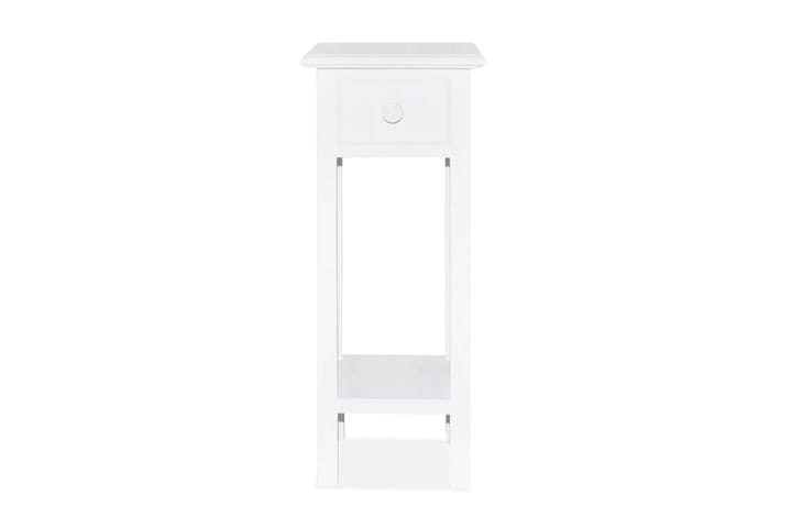 Sivupöytä vetolaatikolla ja rastisivuseinämillä valkoinen - Valkoinen - Lamppupöytä - Tarjotinpöytä & pikkupöytä