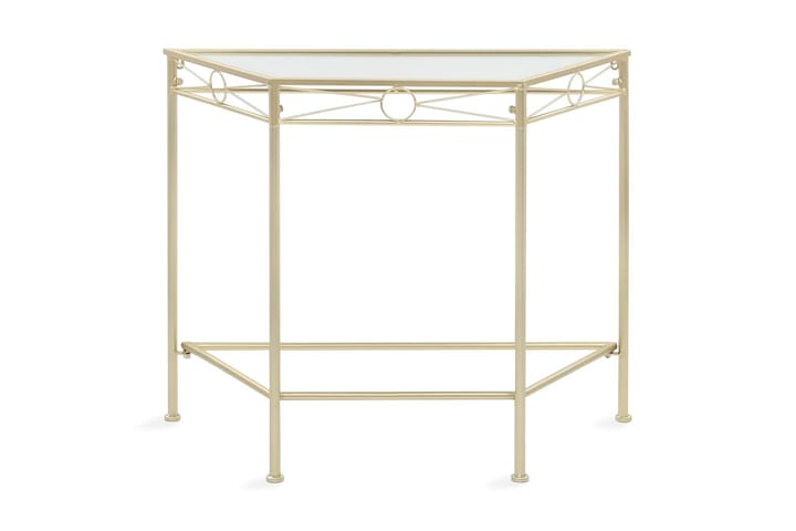 Sivupöytä vintagetyyli metalli 87x34x73 cm kulta - Kulta - Lamppupöytä - Tarjotinpöytä & pikkupöytä