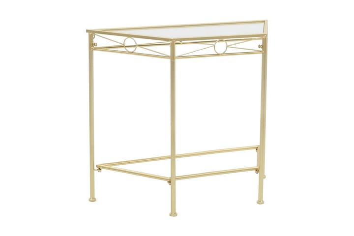 Sivupöytä vintagetyyli metalli 87x34x73 cm kulta - Kulta - Lamppupöytä - Tarjotinpöytä & pikkupöytä