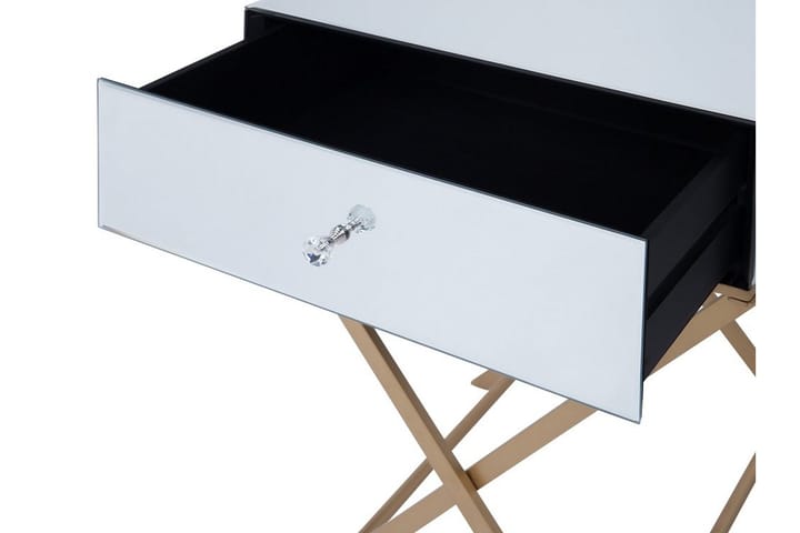 Sivupöytä Vivy 50 cm - Hopea - Tarjotinpöytä & pikkupöytä - Marmoripöydät - Lamppupöytä - Peilipöytä - Kokoontaitettavat pöydät