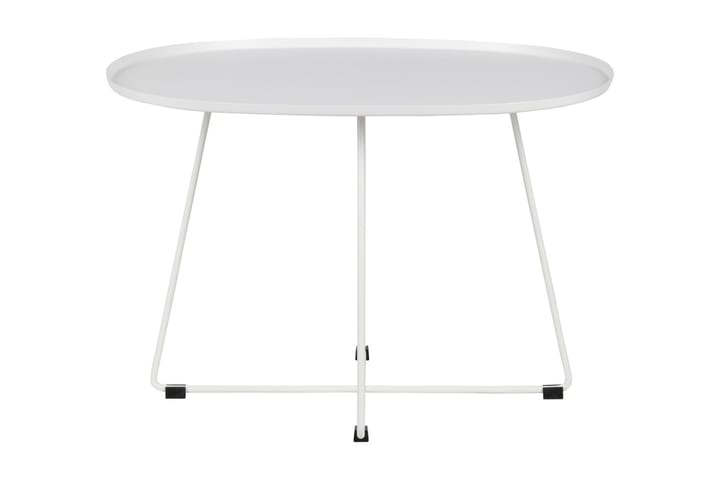 Sivupöytä XL Wallant 70 cm Ovaali - Valkoinen - Lamppup�öytä - Tarjotinpöytä & pikkupöytä