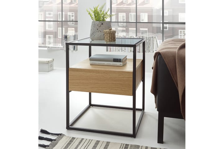 Sivupöytä Pitlik 43 cm - Tammi - Tarjotinpöytä & pikkupöytä - Lamppupöytä