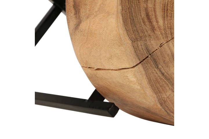 Sivupöytäsarja 2 kpl kiinteä akaasiapuu - Ruskea - Lamppupöytä - Tarjotinpöytä & pikkupöytä