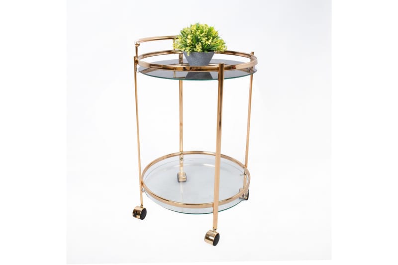 Tarjoilupöytä Genova 80x42x80 cm Vaaleanruskea - Huonekalut - Pöytä & ruokailuryhmä - Apupöytä & sivupöytä - Tarjotinpöytä & pikkupöytä