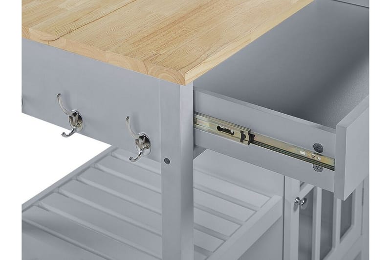 Tarjoiluvaunu Lencisa 80 cm - Harmaa - Huonekalut - Pöytä & ruokailuryhmä - Apupöytä & sivupöytä - Tarjotinpöytä & pikkupöytä