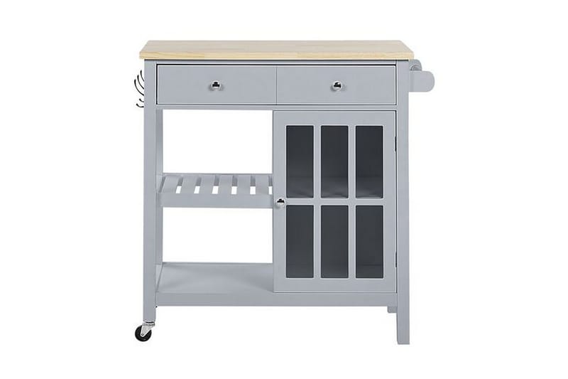 Tarjoiluvaunu Lencisa 80 cm - Harmaa - Huonekalut - Pöytä & ruokailuryhmä - Apupöytä & sivupöytä - Tarjotinpöytä & pikkupöytä