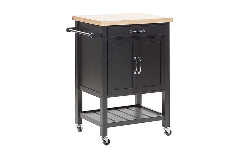 Tarjoiluvaunu Licalsi - Musta - Huonekalut - Pöytä & ruokailuryhmä - Apupöytä & sivupöytä - Tarjotinpöytä & pikkupöytä