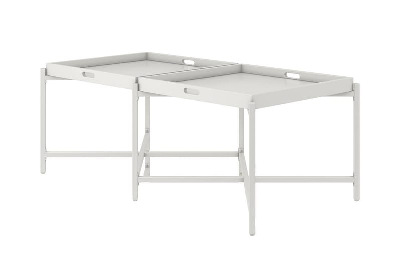Tarjotinpöytä Coco 121 cm Valkoinen - CosmoLiving - Huonekalut - Pöytä & ruokailuryhmä - Apupöytä & sivupöytä - Tarjotinpöytä & pikkupöytä