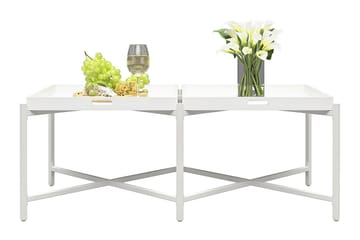 Tarjotinpöytä Coco 121 cm Valkoinen - CosmoLiving - Huonekalut - Pöytä & ruokailuryhmä - Apupöytä & sivupöytä - Tarjotinpöytä & pikkupöytä