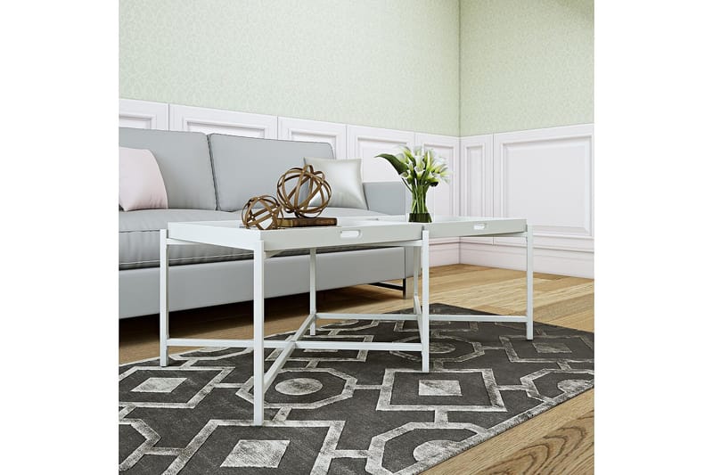 Tarjotinpöytä Coco 121 cm Valkoinen - CosmoLiving - Huonekalut - Pöytä & ruokailuryhmä - Apupöytä & sivupöytä - Tarjotinpöytä & pikkupöytä