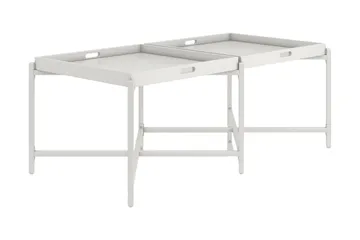 Tarjotinpöytä Coco 121 cm Valkoinen - Huonekalut - Pöytä & ruokailuryhmä - Apupöytä & sivupöytä - Tarjotinpöytä & pikkupöytä