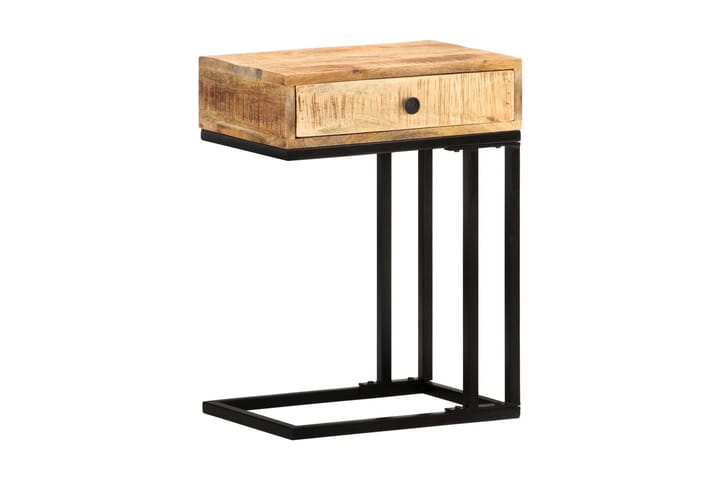 U-muotoinen sivupöytä 45x30x61cm täysi mangopuu - Ruskea - Tarjotinpöytä & pikkupöytä - Lamppupöytä