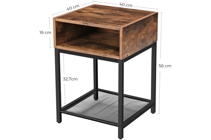 Yöpöytä Diminic - Ruskea - Tarjotinpöytä & pikkupöytä - Lamppupöytä