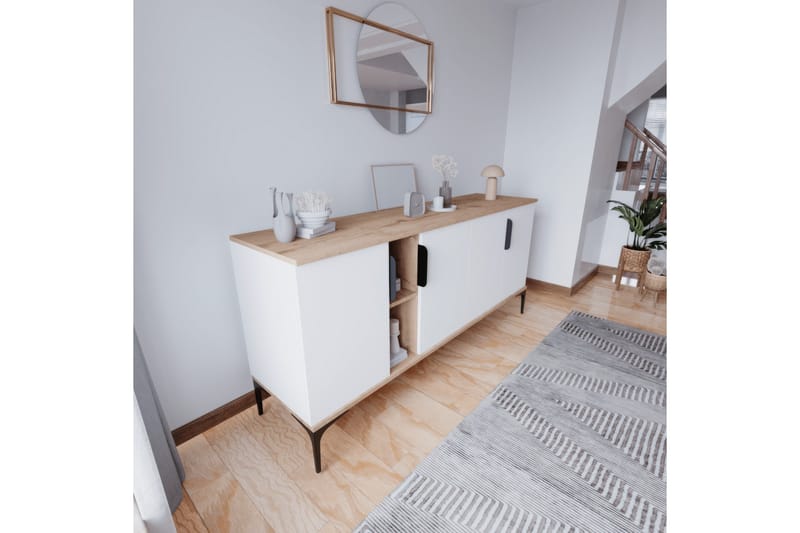 Tarz Konsolipöytä 180 cm - Tammi/Valkoinen - Huonekalut - Pöytä & ruokailuryhmä - Apupöytä & sivupöytä - Konsolipöytä