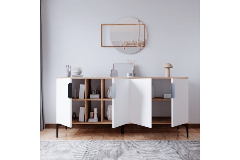 Tarz Konsolipöytä 180 cm - Tammi/Valkoinen - Huonekalut - Pöytä & ruokailuryhmä - Apupöytä & sivupöytä - Konsolipöytä