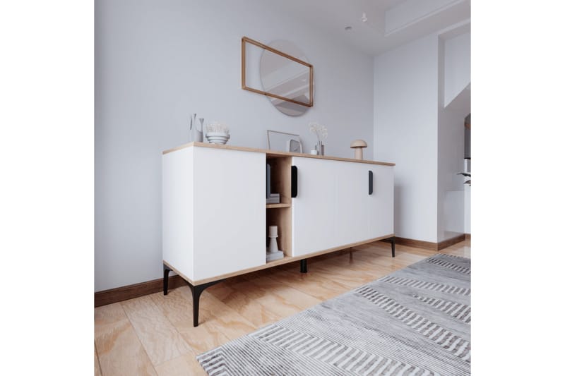 Tarz Konsolipöytä 180 cm - Tammi/Valkoinen - Huonekalut - Pöytä & ruokailuryhmä - Apupöytä & sivupöytä - Konsolipöytä