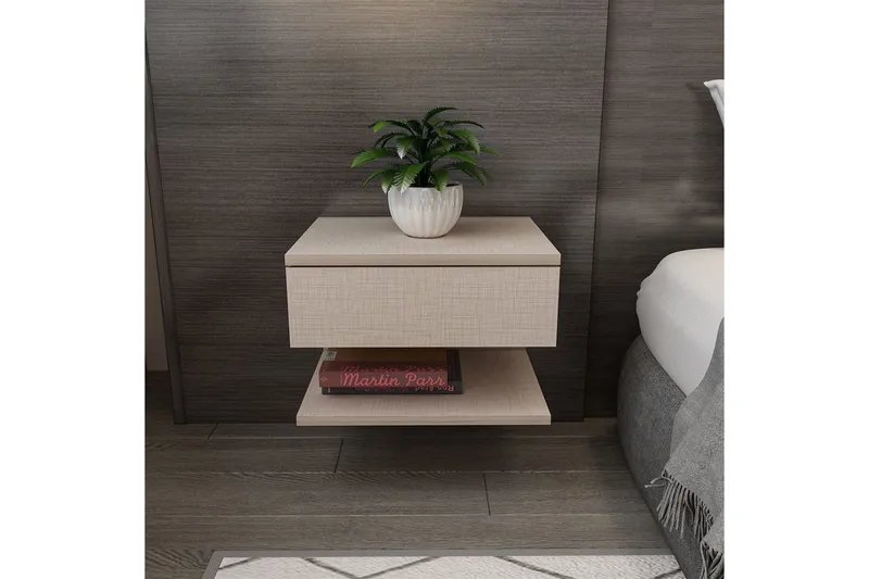 Telo Yöpöytä 45 cm - Beige - Huonekalut - Pöytä & ruokailuryhmä - Apupöytä & sivupöytä - Yöpöytä