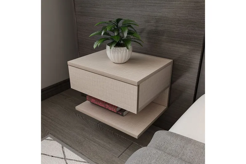 Telo Yöpöytä 45 cm - Beige - Huonekalut - Pöytä & ruokailuryhmä - Apupöytä & sivupöytä - Yöpöytä
